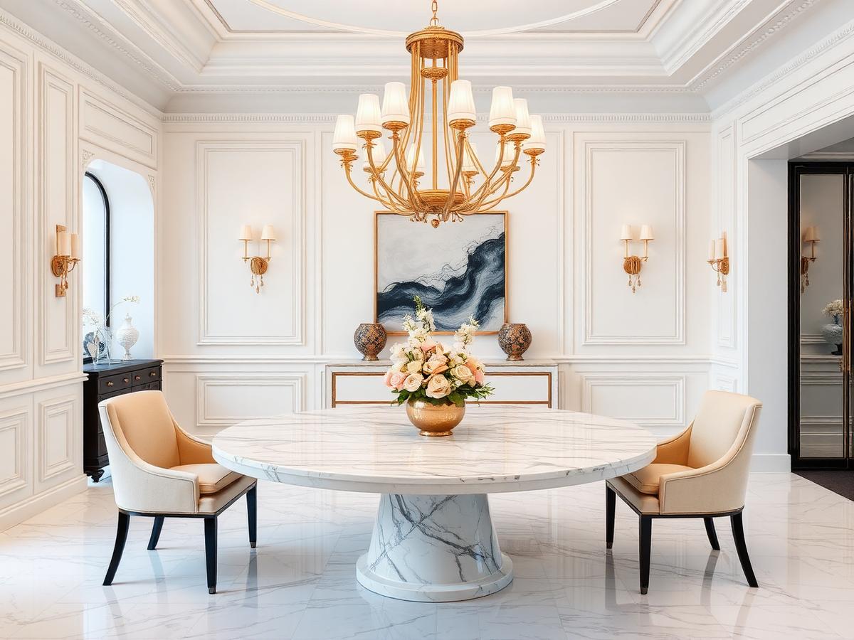 Elegant dining room polished to a shine